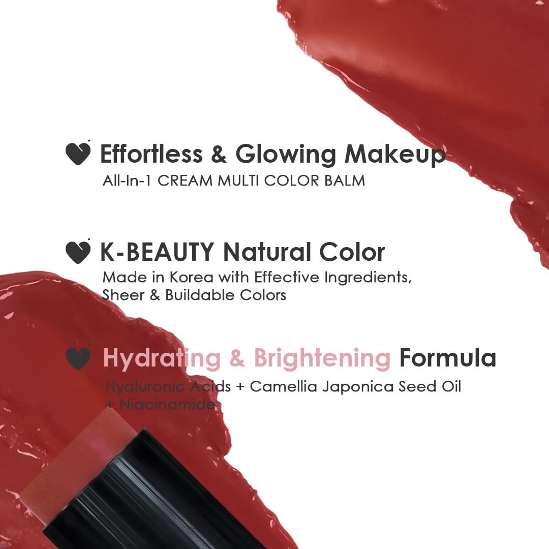 Glowiest Effortless Glow Camellia Multi-Balm – Sun-Kissed Berry Lip & Cheek Glow Stick