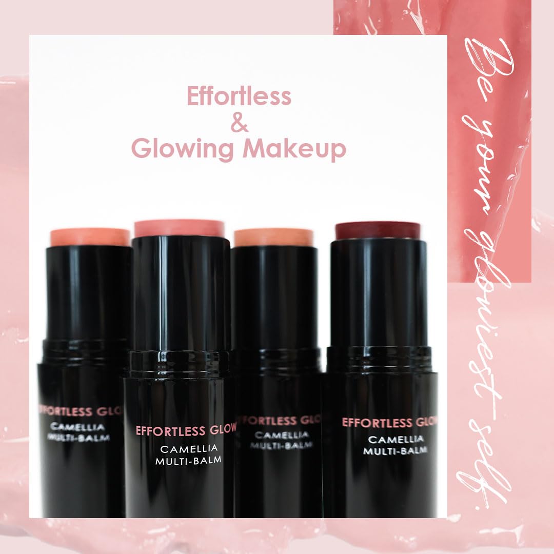 Glowiest Effortless Glow Camellia Multi-Balm – Sun-Kissed Berry Lip & Cheek Glow Stick
