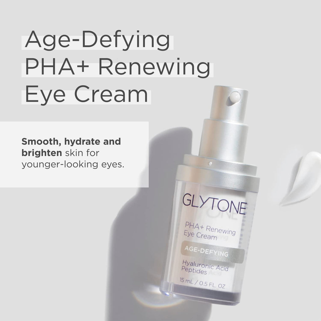 Glytone Age-Defying PHA+ Renewing Eye Cream | Puffiness, Dark Circles & Wrinkles | 0.5 Fl Oz