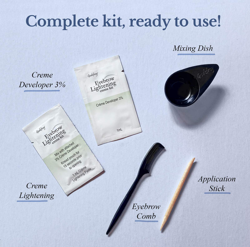 Godefroy Eyebrow Color Lightening Crème: Single-Use Kit for At-Home Brow Lightening