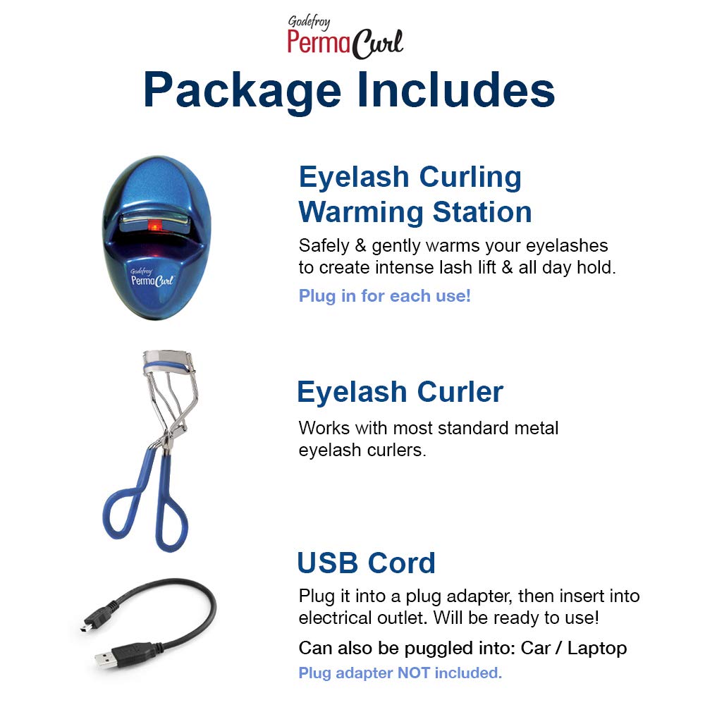 Godefroy PermaCurl Eyelash Curler Warming Station – USB-Powered Lash Curling