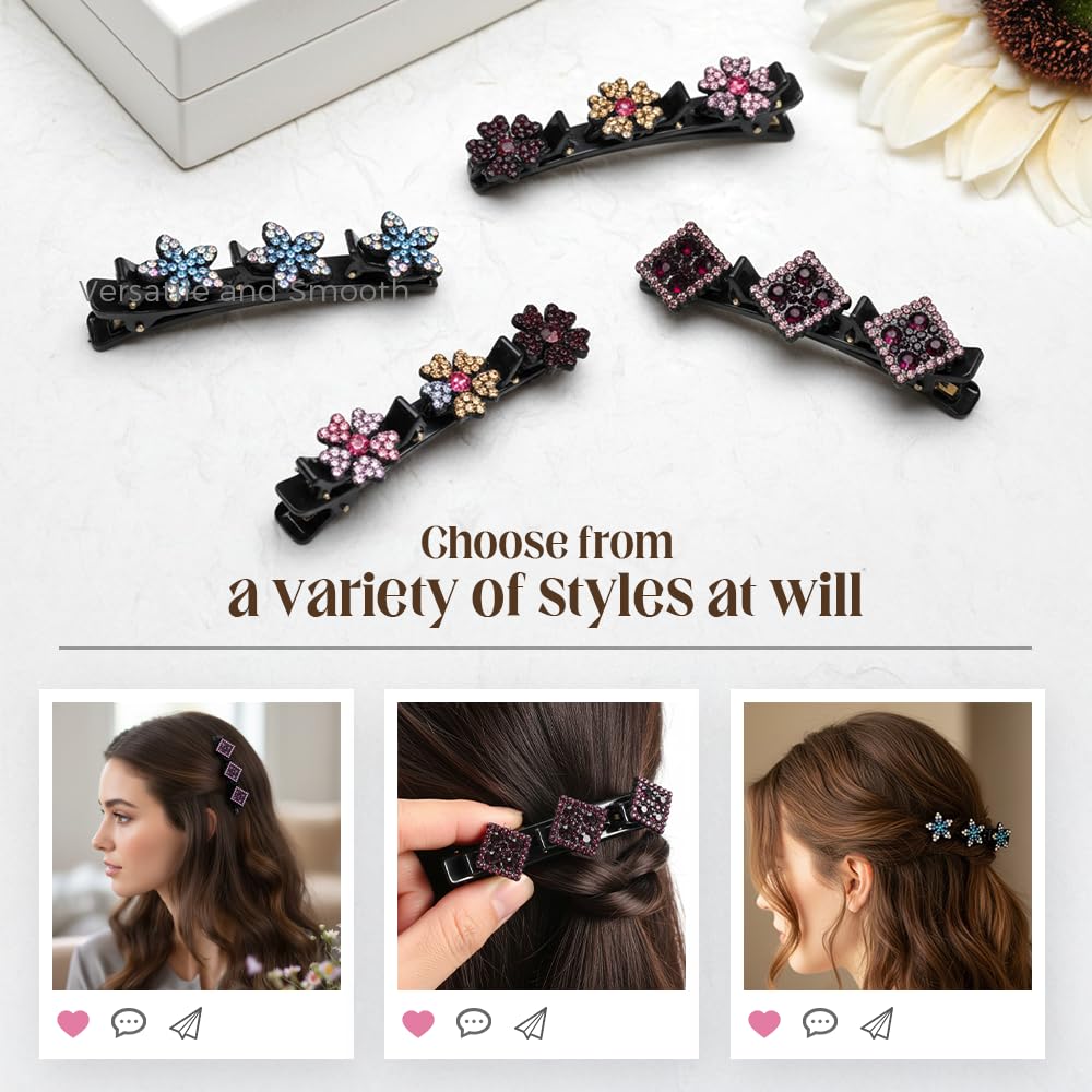 Godmifa Sparkling Crystal Stone Braided Hair Clip – 2026 Rhinestone Hair Accessory