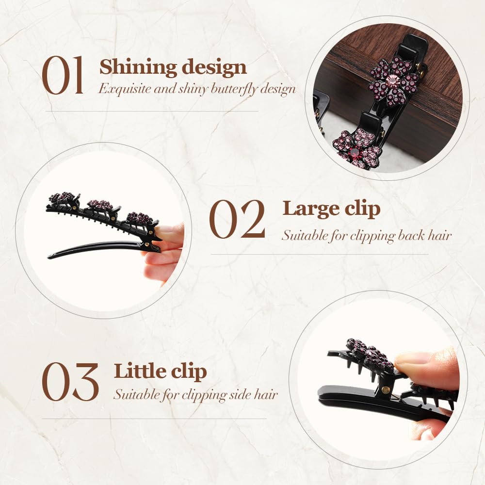 Godmifa Sparkling Crystal Stone Braided Hair Clip – 2026 Rhinestone Hair Accessory