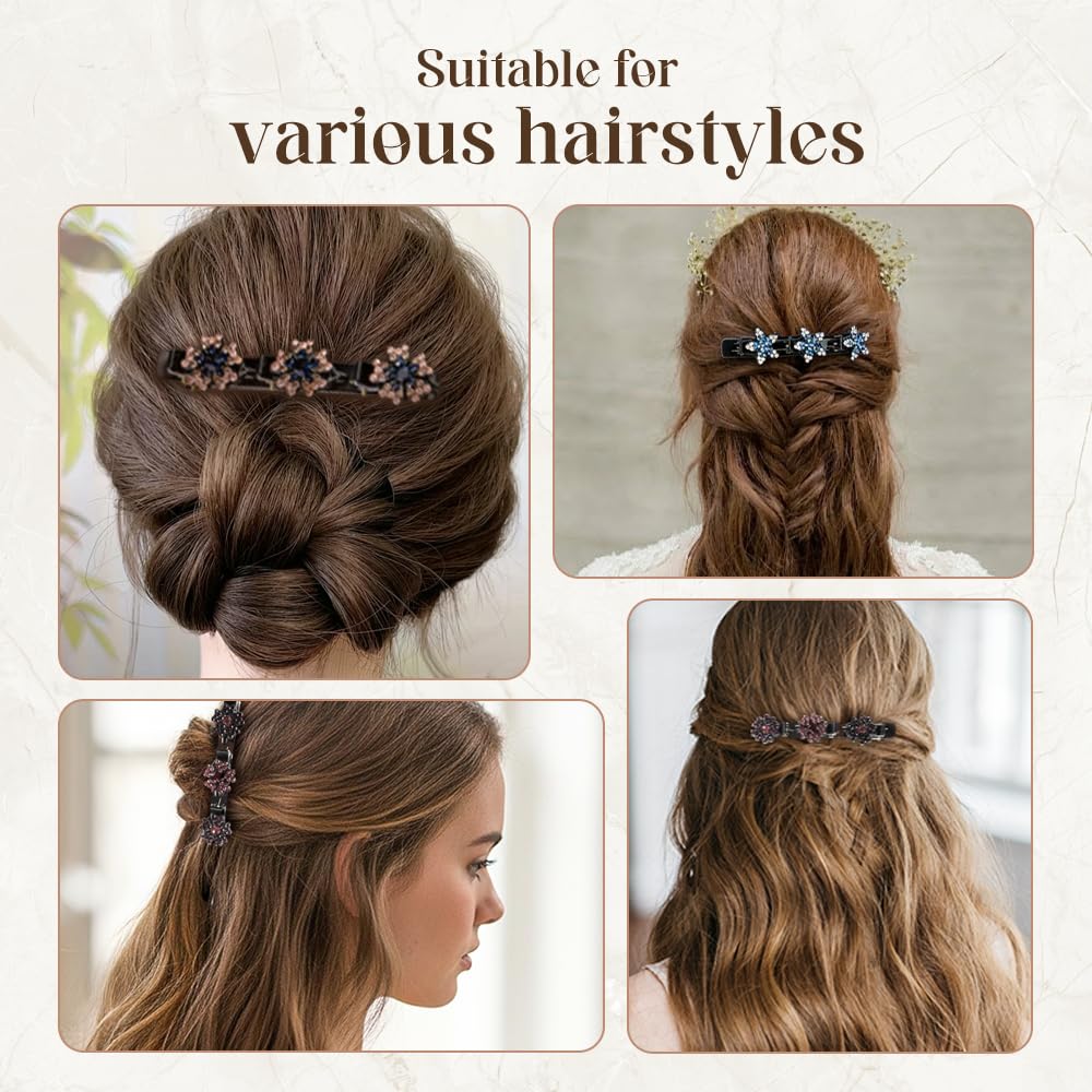 Godmifa Sparkling Crystal Stone Braided Hair Clip – 2026 Rhinestone Hair Accessory