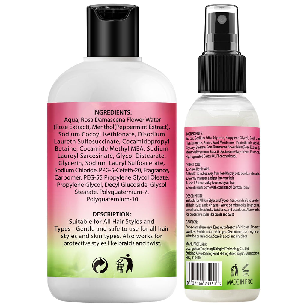 Goiple 2-in-1 Shampoo & Conditioner for Dreadlocks with Rose Water | Lightweight, Hydrating Hair Care Set