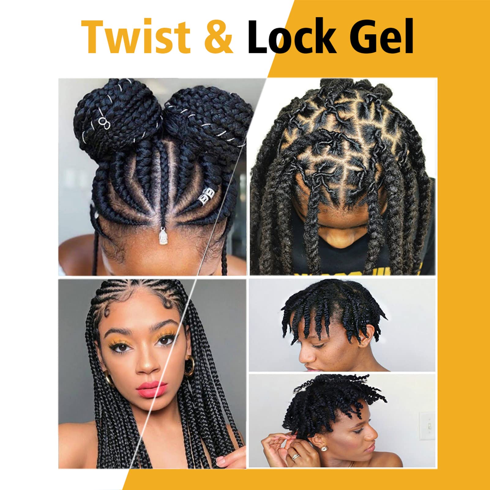 Goiple Strong Hold Braiding Gel & Edge Tamer – Frizz Control for Braids, Locs, Twists