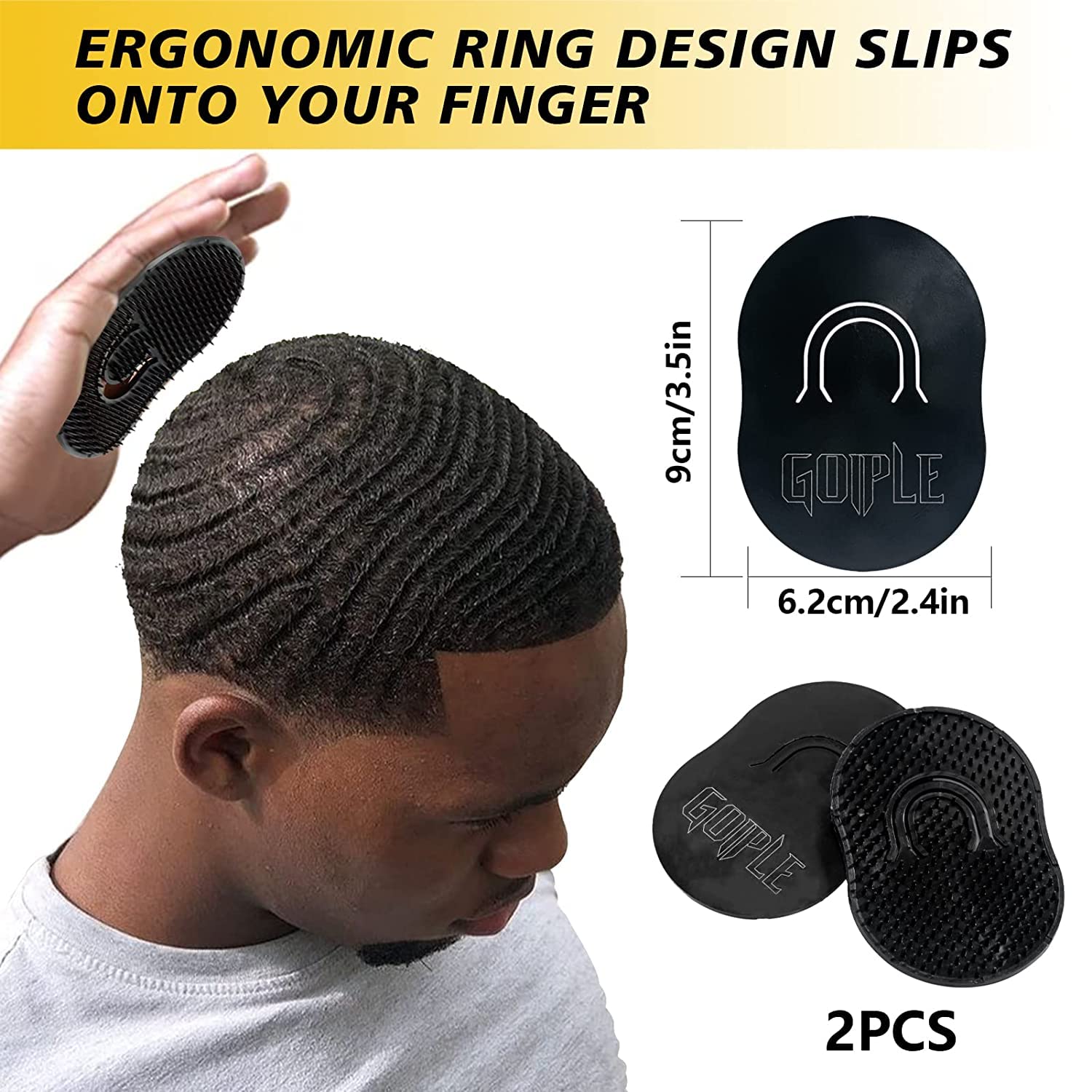 Goiple Natural Wave Pomade – Strong Hold for Men, 360 Waves + Travel Size