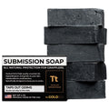 Gold BJJ Premium Tea Tree Oil Soap - USA Made Bar Soap for BJJ, Jiu Jitsu, Wrestling, and Grappling (5-Pack, 4 oz, Activated Charcoal)