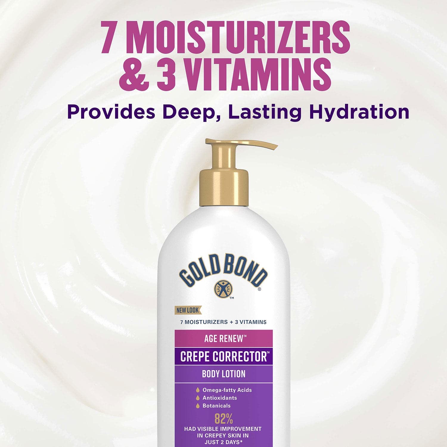 Gold Bond Age Renew Crepe Corrector Body Lotion Duo – Replenishing & Smoothing, 26 oz