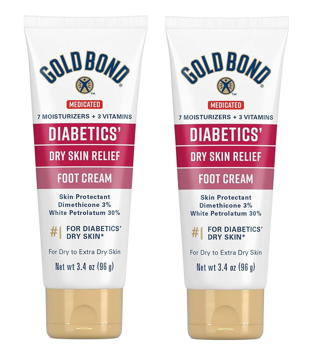 Gold Bond Ultimate Diabetics' Dry Skin Relief Foot Cream 2-Pack (3.4 oz)