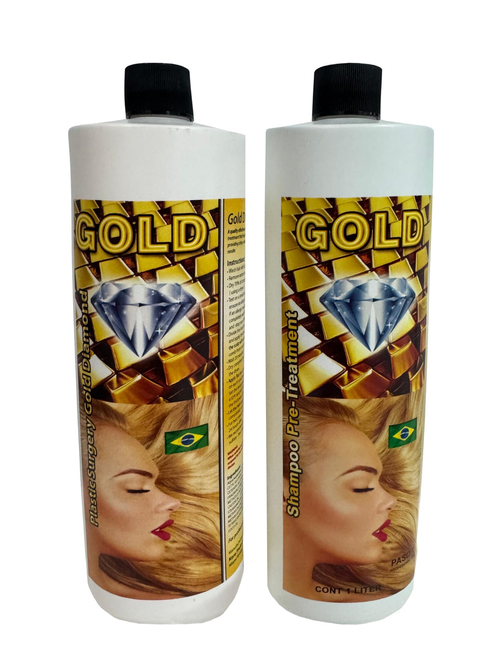 Gold Diamond Hair Surgery 1L Shampoo-Treatment | Premium 1 Liter Hair Care