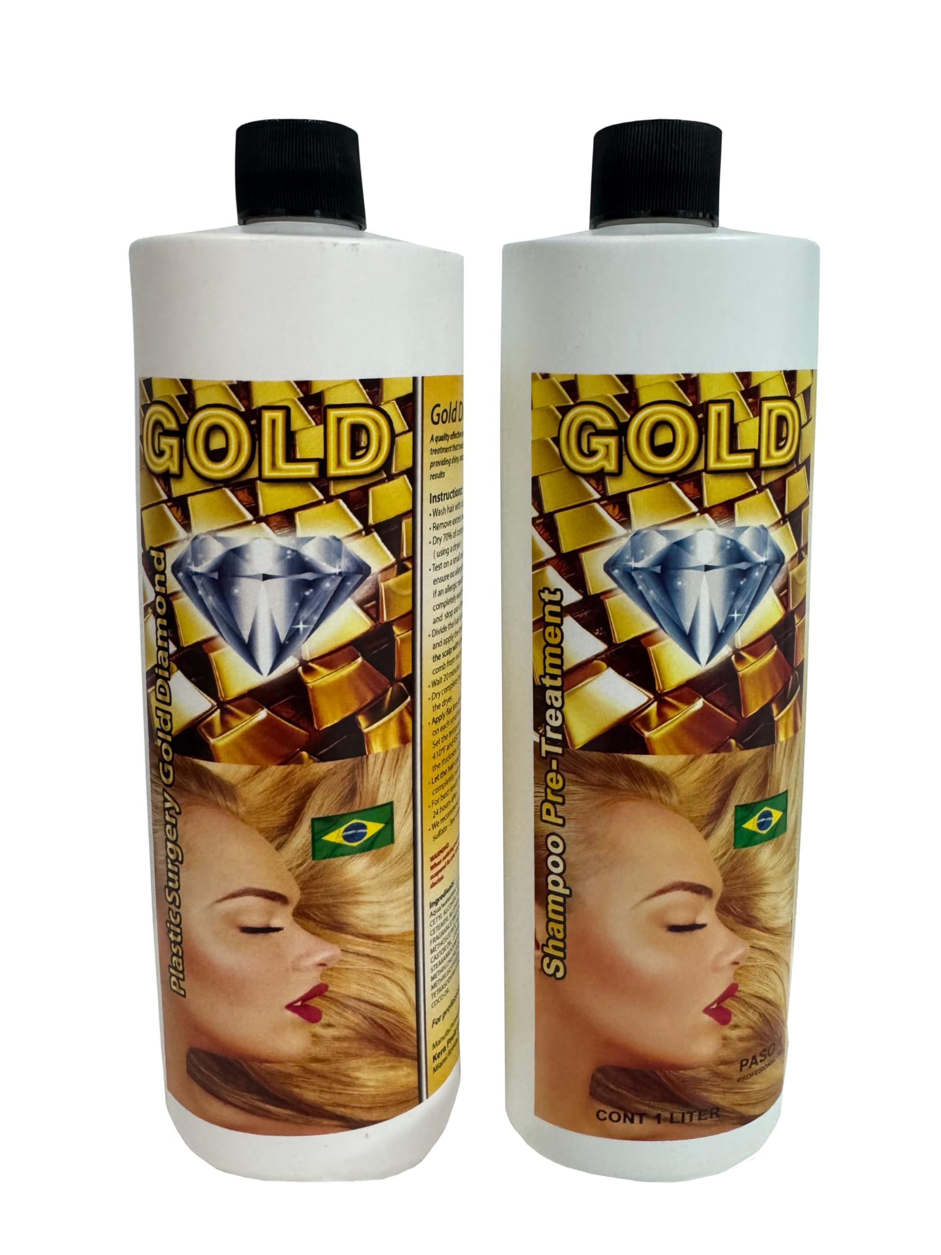 Gold Diamond Hair Surgery 1L Shampoo-Treatment | Premium 1 Liter Hair Care