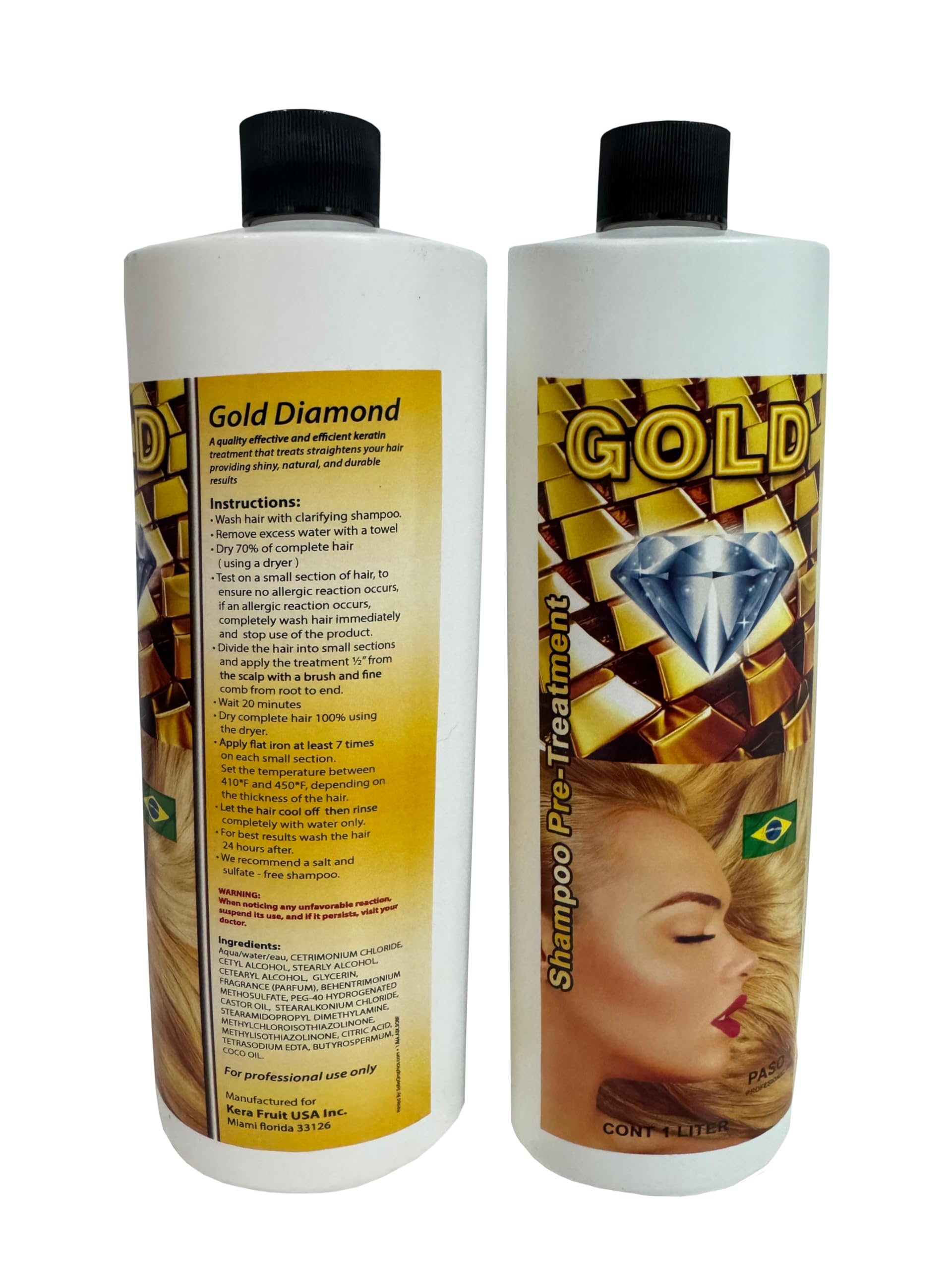 Gold Diamond Hair Surgery 1L Shampoo-Treatment | Premium 1 Liter Hair Care