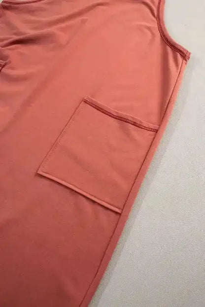 Brown Strappy Loose Harem Jumpsuit