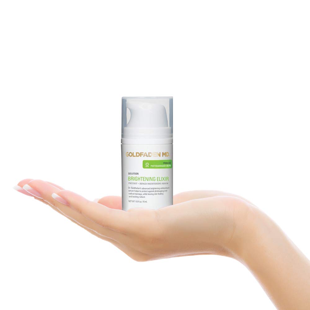 GOLDFADEN MD Brightening Elixir Serum – Vitamin C, Ferulic Acid, Vitamins B & E | Hydration & Radiance | 0.5 fl oz
