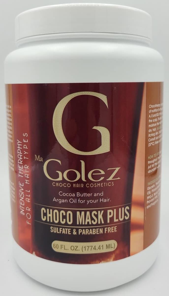 Golez Choco Mask Plus 60 oz Chocolate Protein – Sulfate & Paraben Free Hair Therapy for All Hair Types