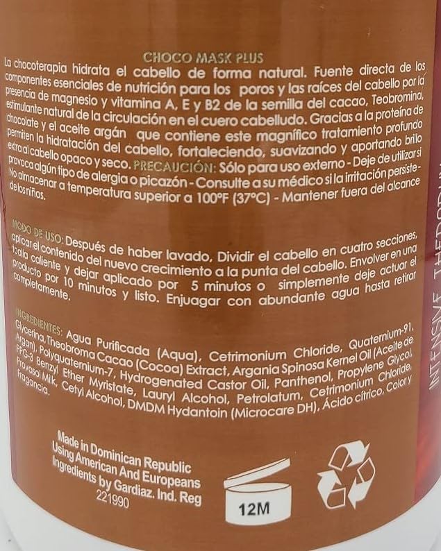 Golez Choco Mask Plus 60 oz Chocolate Protein – Sulfate & Paraben Free Hair Therapy for All Hair Types