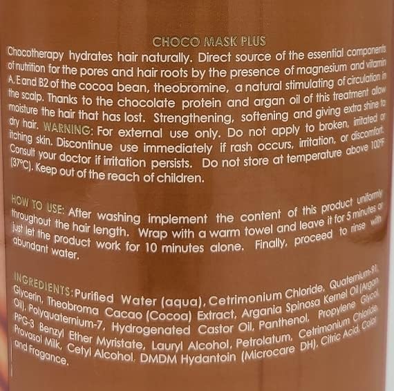 Golez Choco Mask Plus 60 oz Chocolate Protein – Sulfate & Paraben Free Hair Therapy for All Hair Types