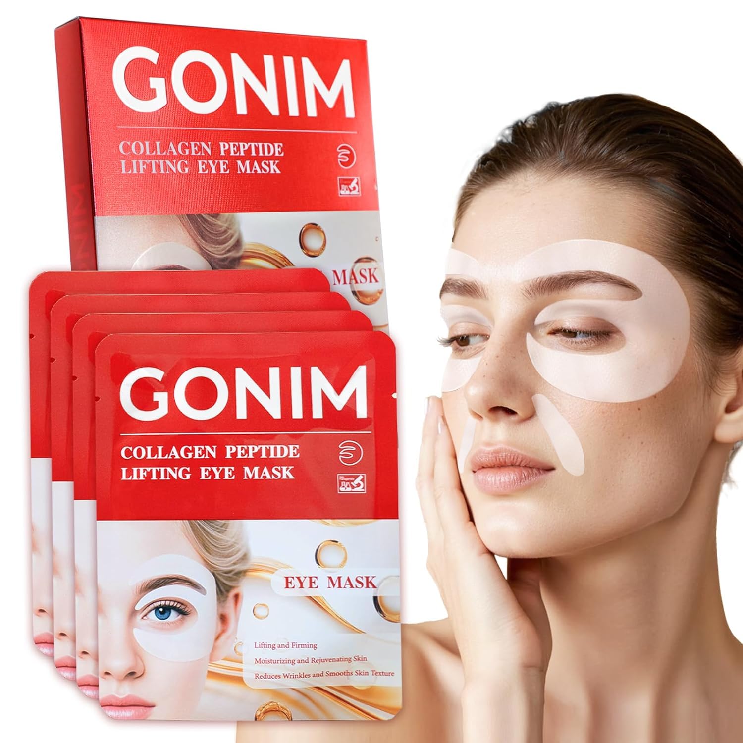 GONIM Under Eye Patches 360° Fit – Collagen Peptide, PDRN, Caffeine, Retinol & Niacinamide | Puffy Eyes & Dark Circles