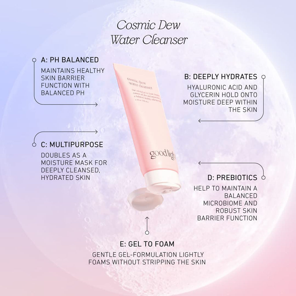 Good Light Cosmic Dew Water Cleanser — Hydrating Gel-to-Foam for Sensitive Skin