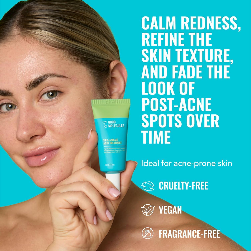Good Molecules 10% Azelaic Acid Treatment Pack 3 – 30 ml Each | Soothing, Fragrance-Free Skincare