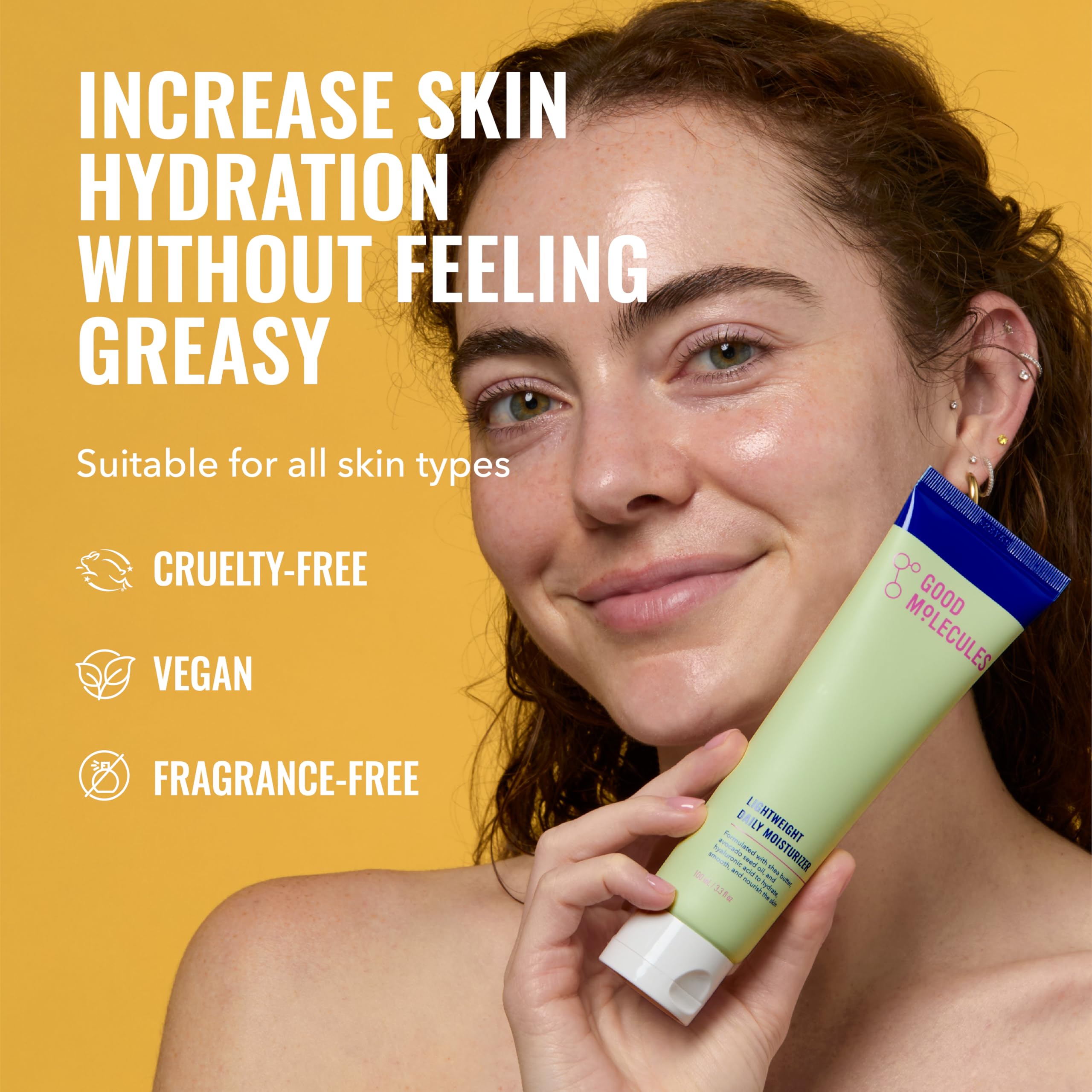 Good Molecules Lightweight Daily Moisturizer Pack 2 – 100 ml / 3.38 oz, Non-Greasy Hydration