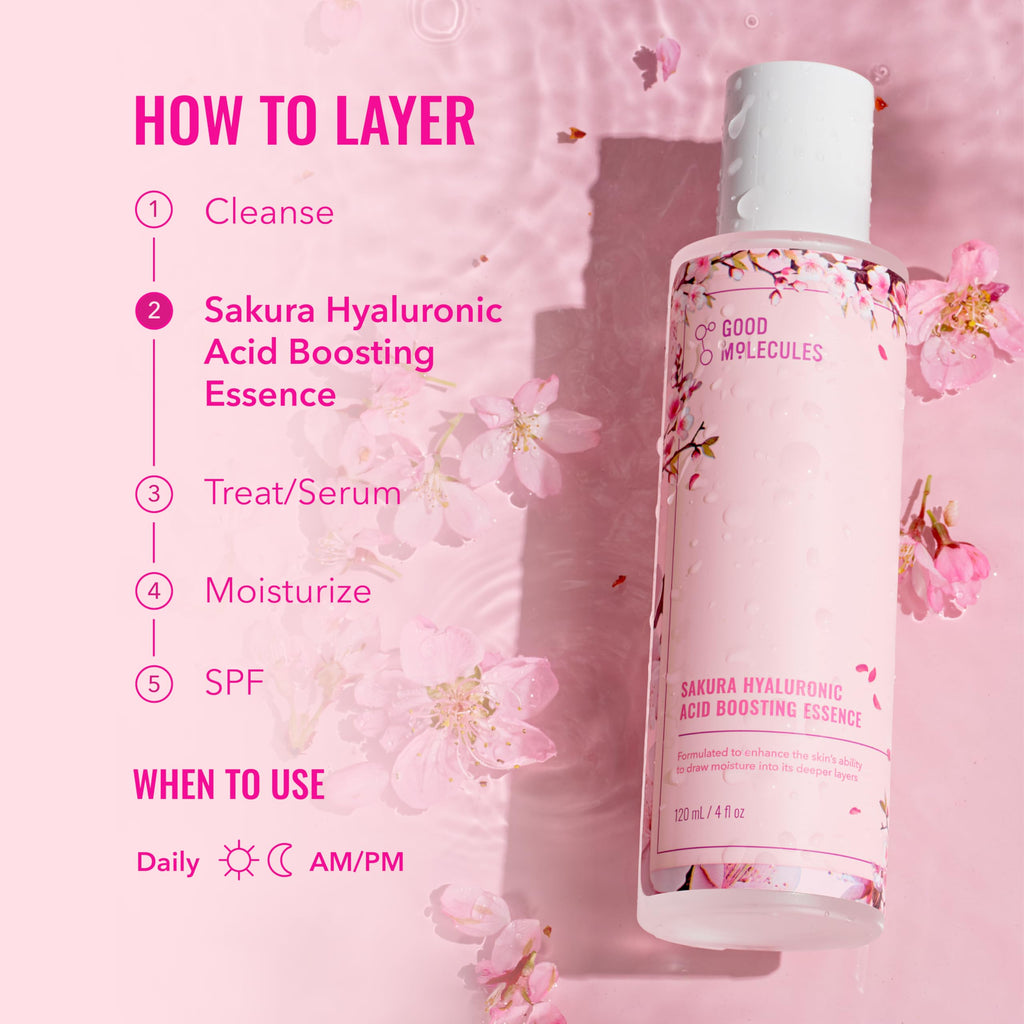 Good Molecules Sakura Hyaluronic Acid Boosting Essence – Hydration & Glow