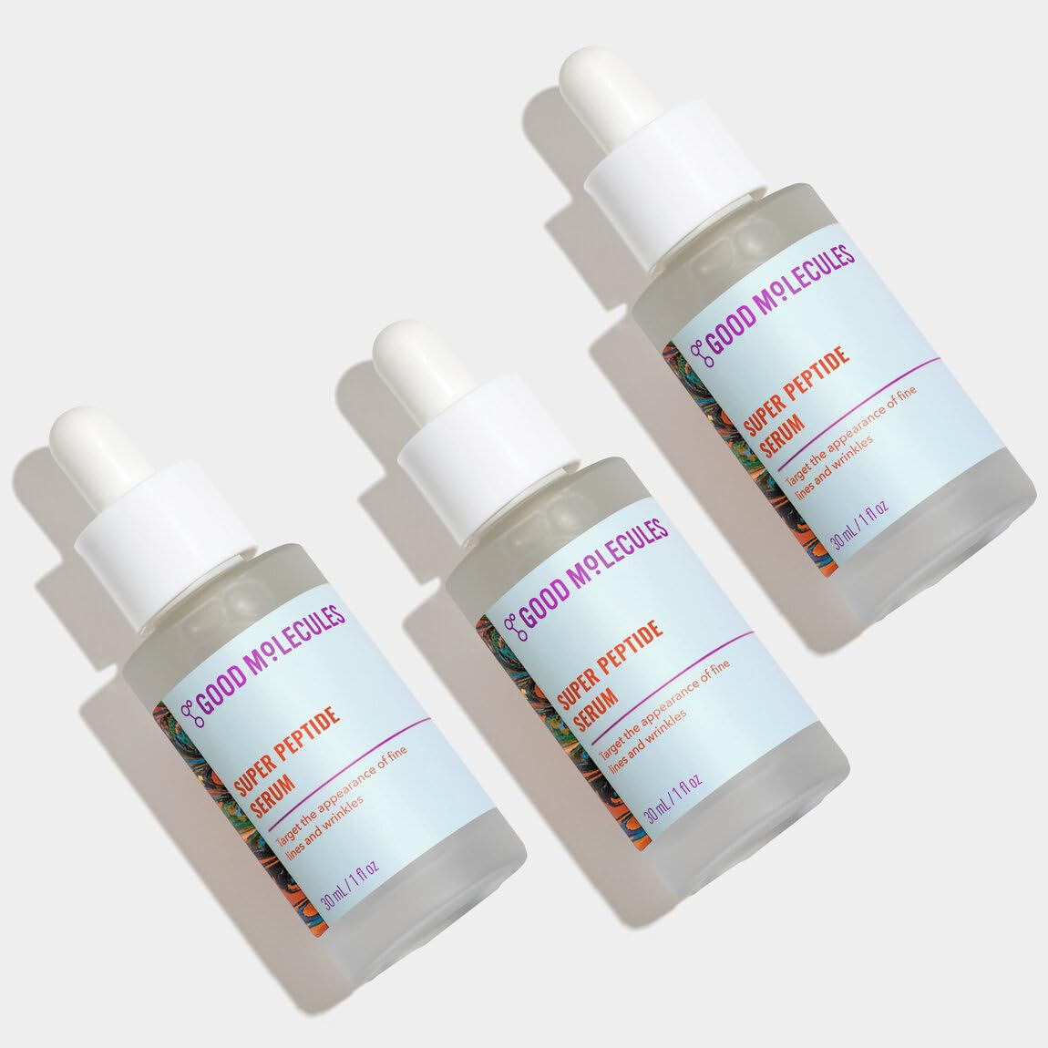 Good Molecules Super Peptide Serum Pack 3 – Lightweight, Water-Based Peptide Serum (30 ml)