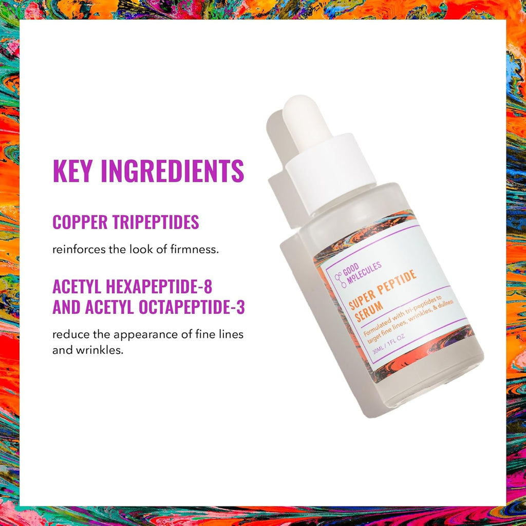 Good Molecules Super Peptide Serum Pack 3 – Lightweight, Water-Based Peptide Serum (30 ml)