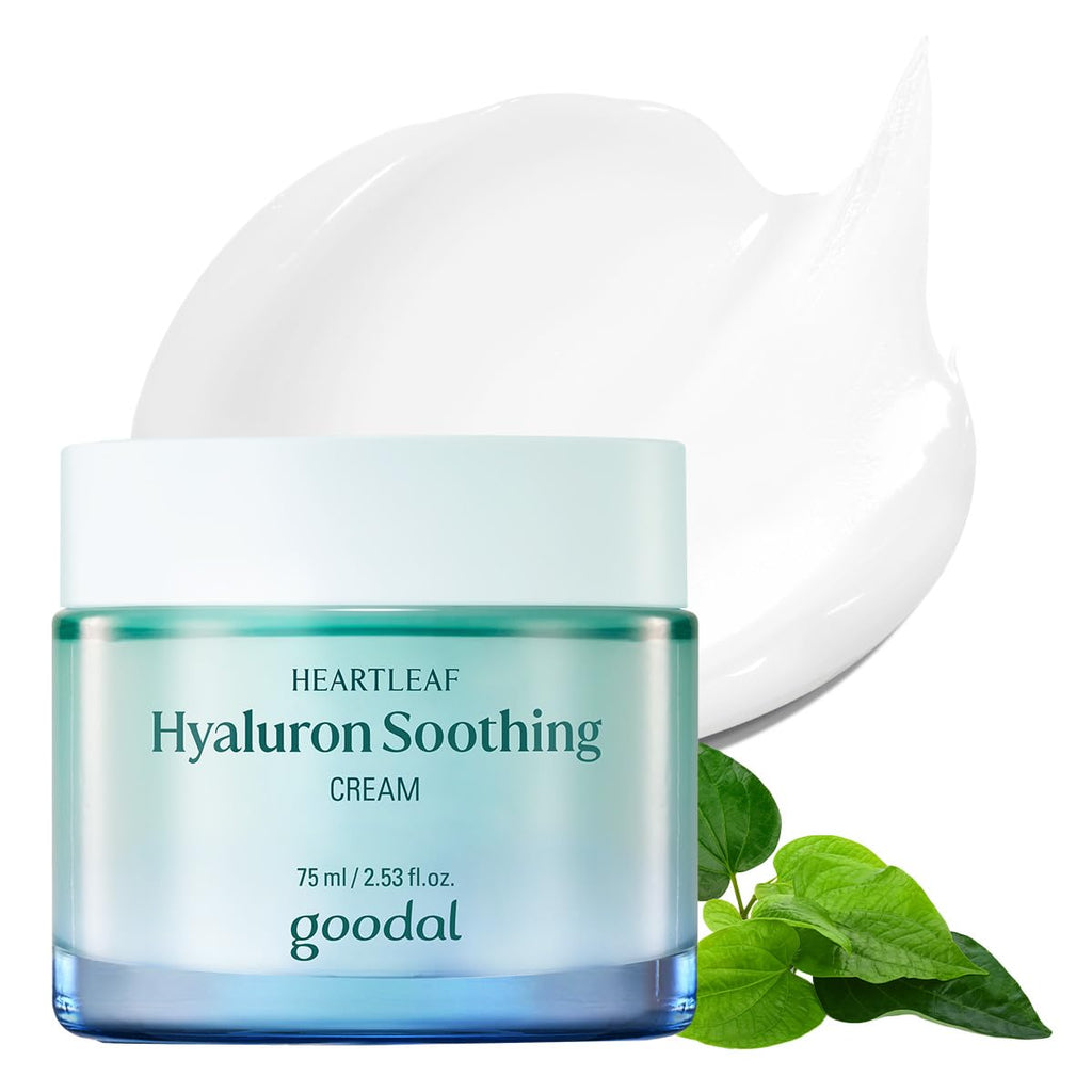 GOODAL Heartleaf Hyaluron Soothing Cream for All Skin Types | Deep Hydration & Long-Lasting Moisture