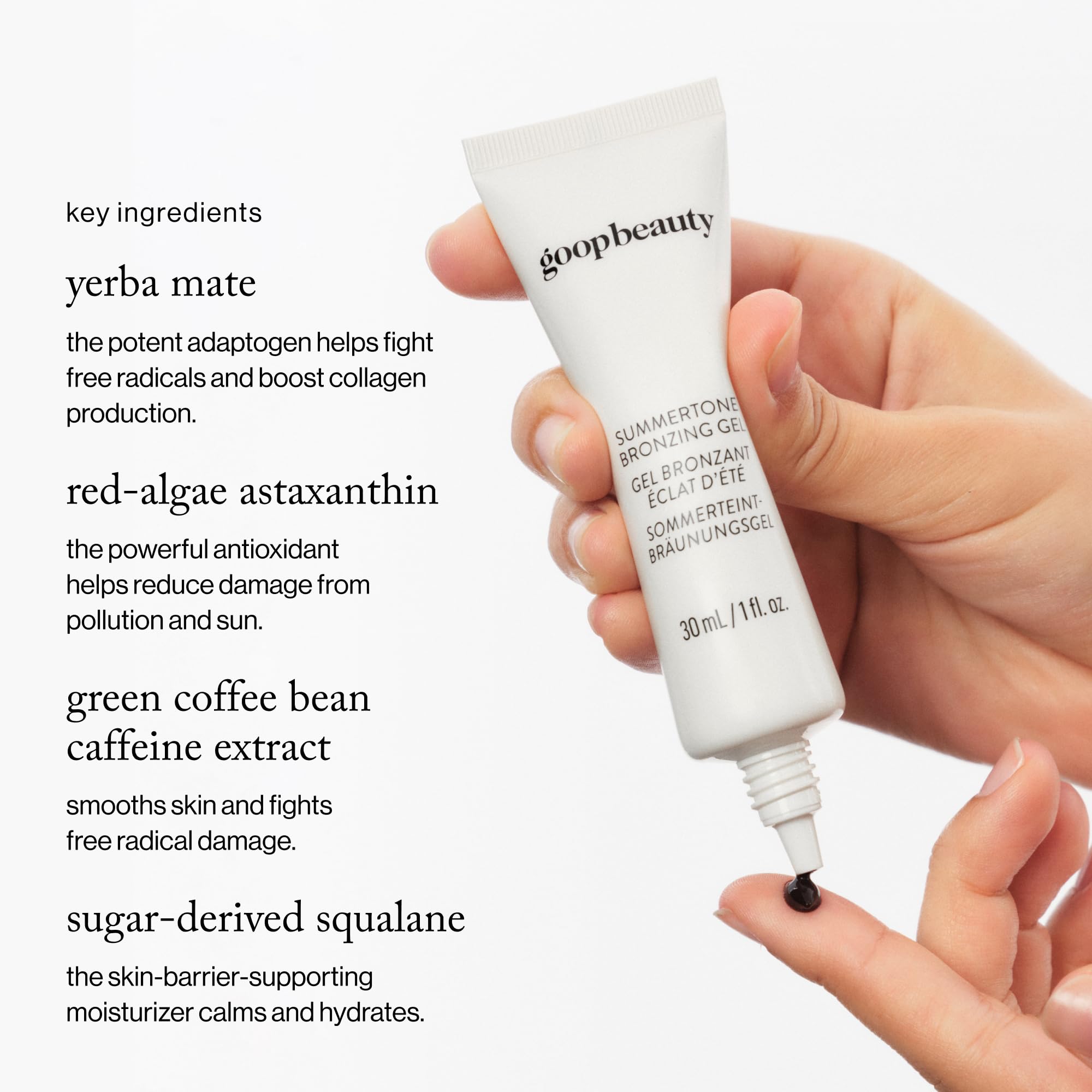 Goop Beauty Summertone Bronzing Gel — Hydrating Skin Tint with Vitamin E & Red Algae Astaxanthin | 1 oz