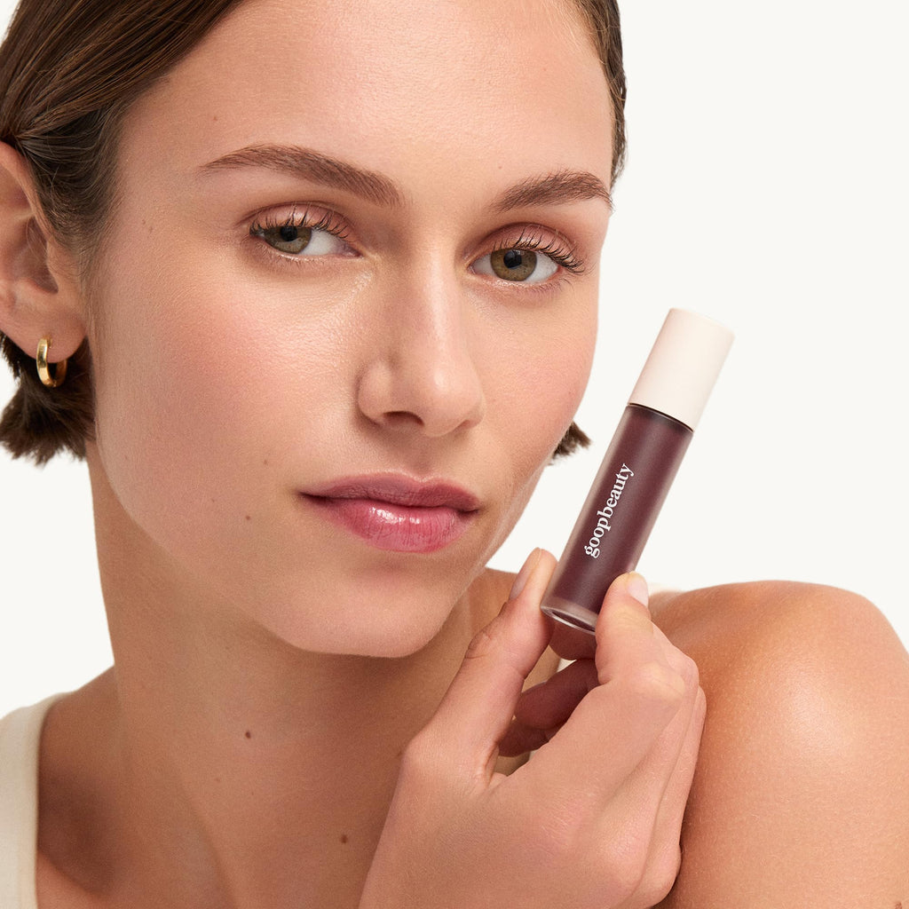 goop Beauty Hydra-Barrier Gel Gloss Spice | Hydrating 5-in-1 Lip Treatment with Hyaluronic Acid