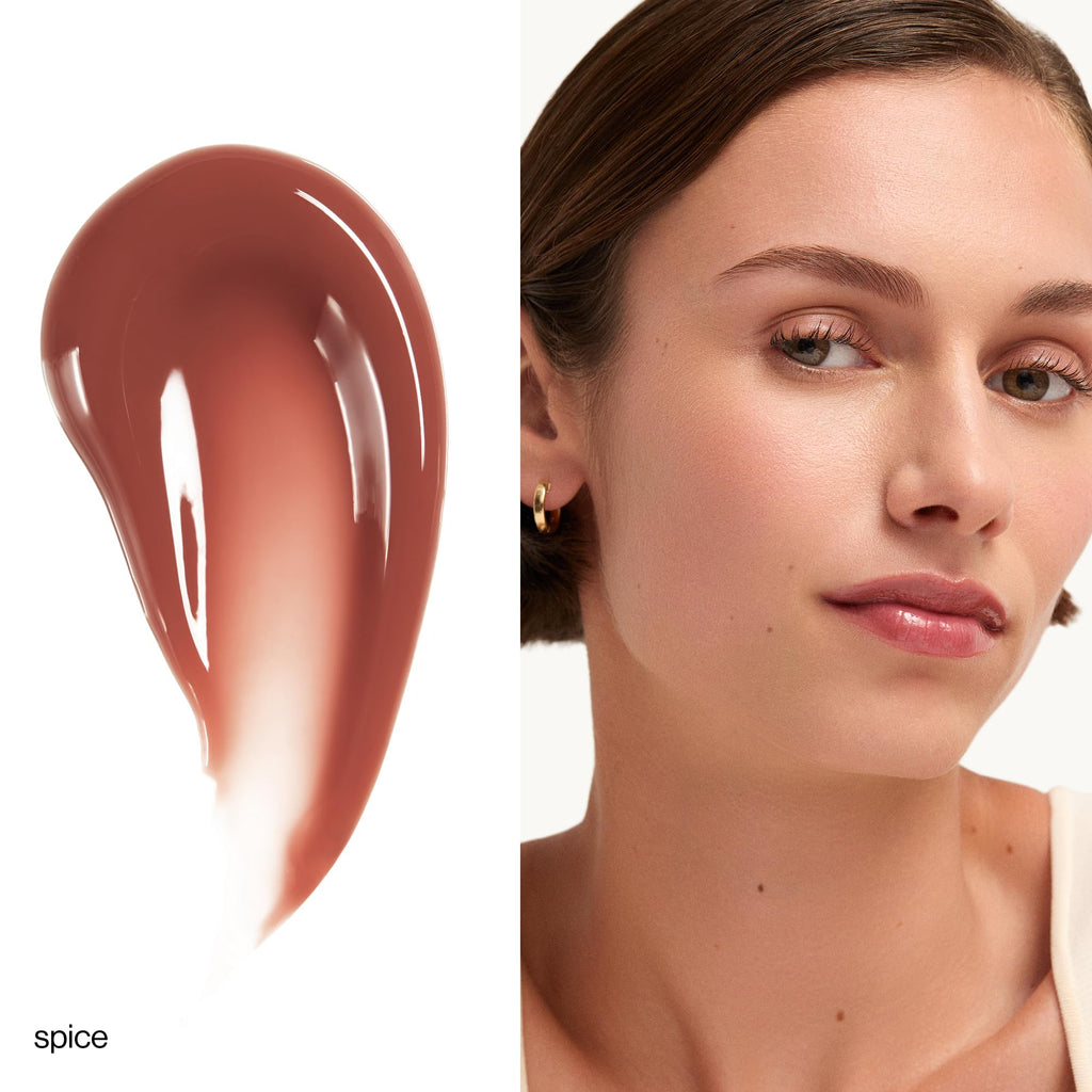 goop Beauty Hydra-Barrier Gel Gloss Spice | Hydrating 5-in-1 Lip Treatment with Hyaluronic Acid