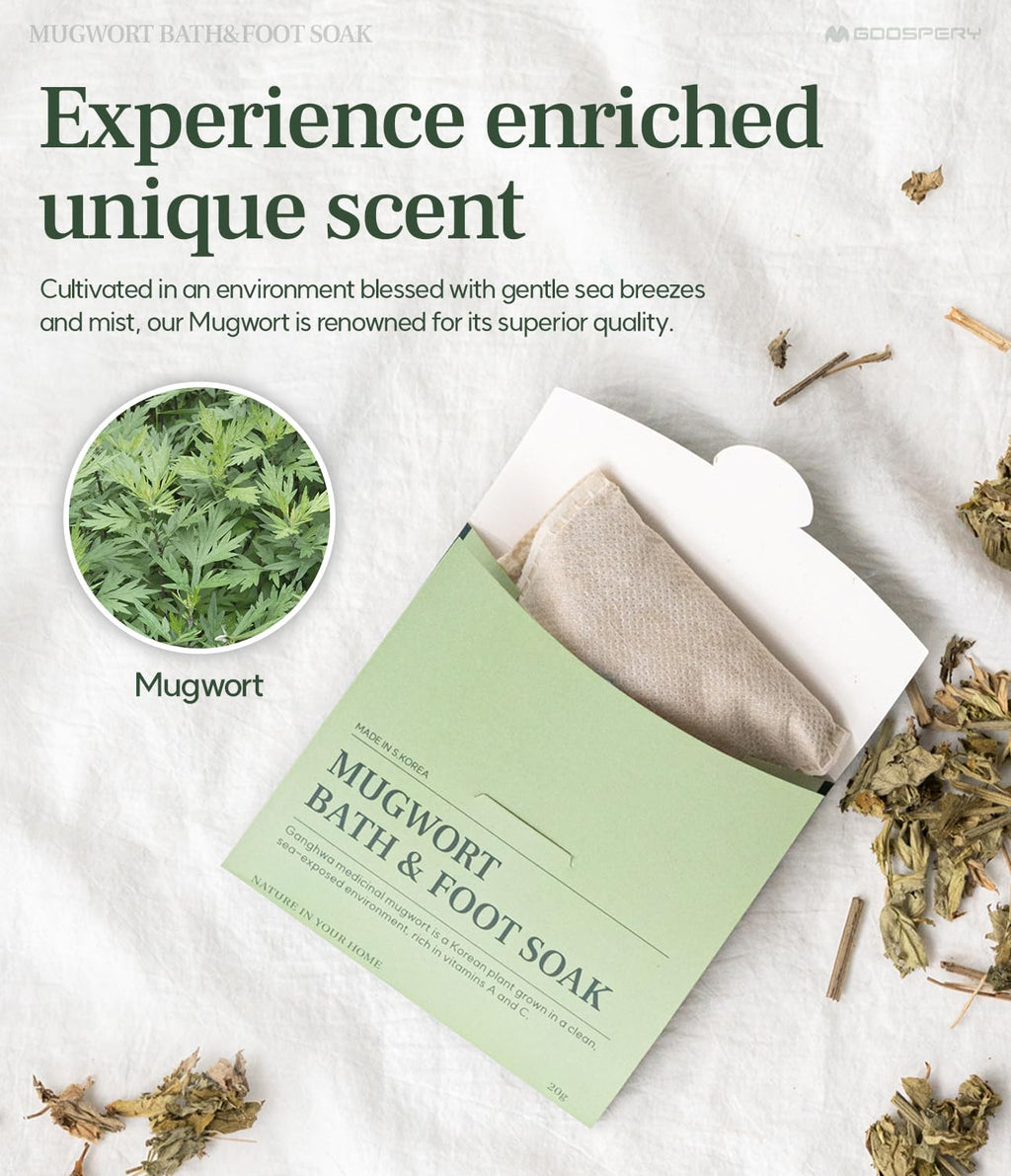 GOOSPERY Monage Korean Organic Mugwort Bath & Foot Soak (10 Pack) – Home Spa Therapy
