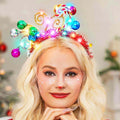 GORTIN Light Up Christmas Ball Headband - LED Candy Cane Holiday Hair Accessory