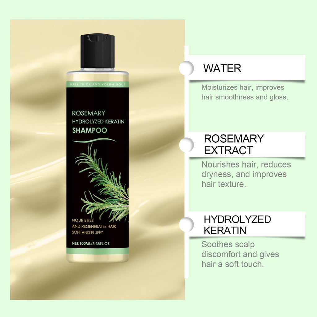 Goswar Organic Rosemary Hair Growth Shampoo with Hydrolyzed Keratin – Thicker, Stronger Hair for All Hair Types