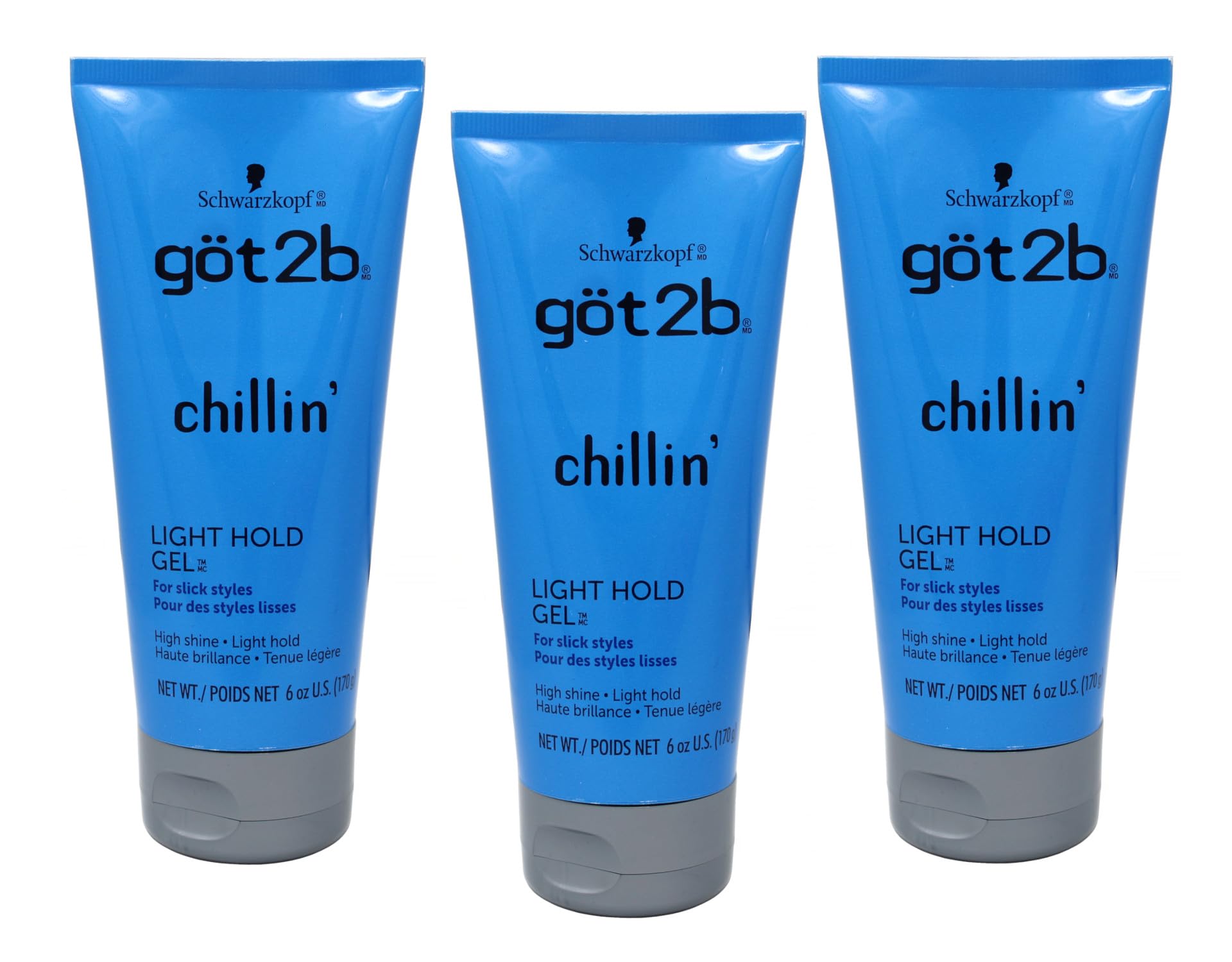 Got2B Chillin Gel Light Hold – 3 Pack, 6 oz Each | High Shine, Slick Styles