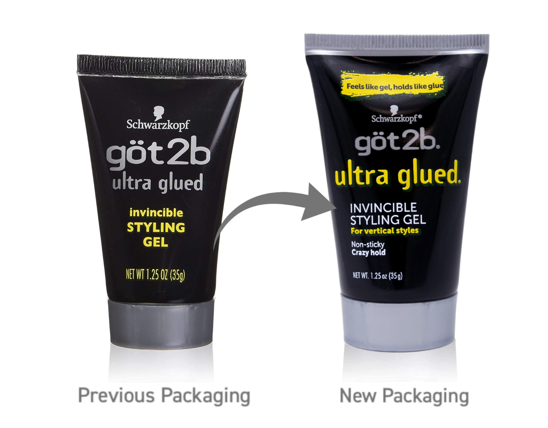 Got2B Ultra Glued Invincible Styling Gel 3-Pack – 1.25 oz Bottles