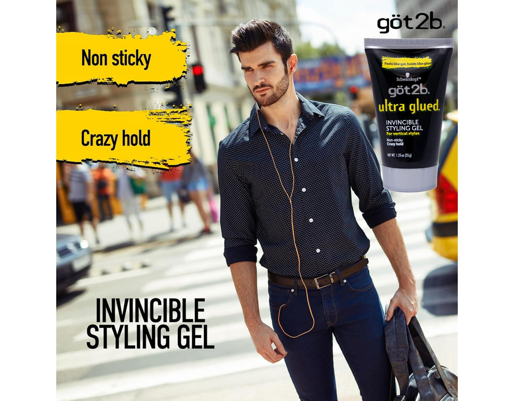 Got2B Ultra Glued Invincible Styling Gel 3-Pack – 1.25 oz Bottles