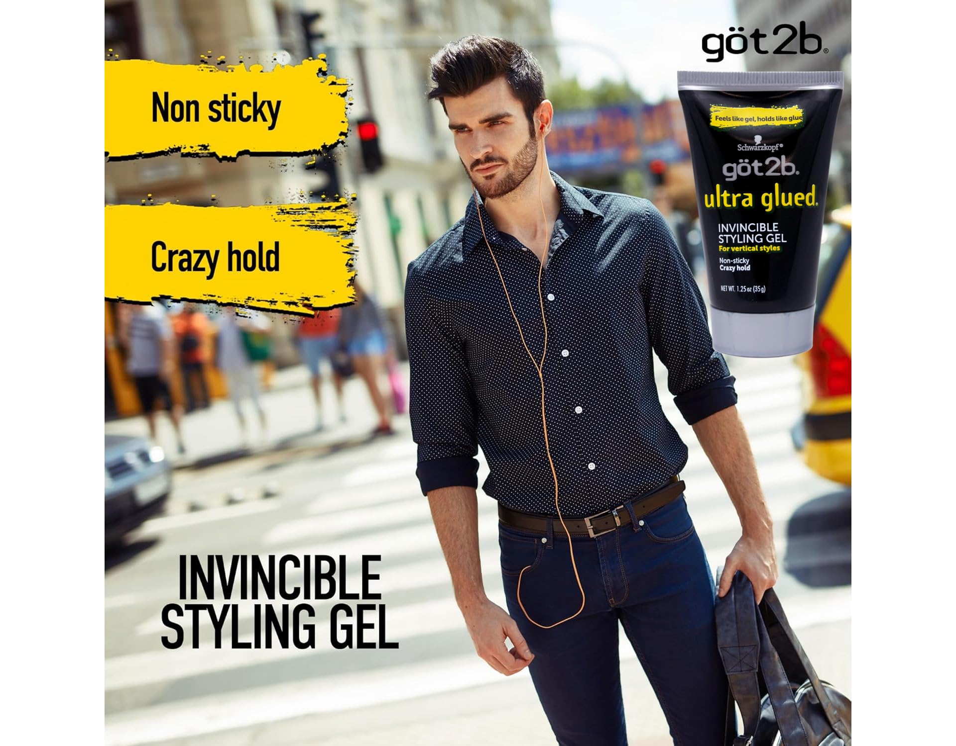 Got2B Ultra Glued Invincible Styling Gel 3-Pack – 1.25 oz Bottles
