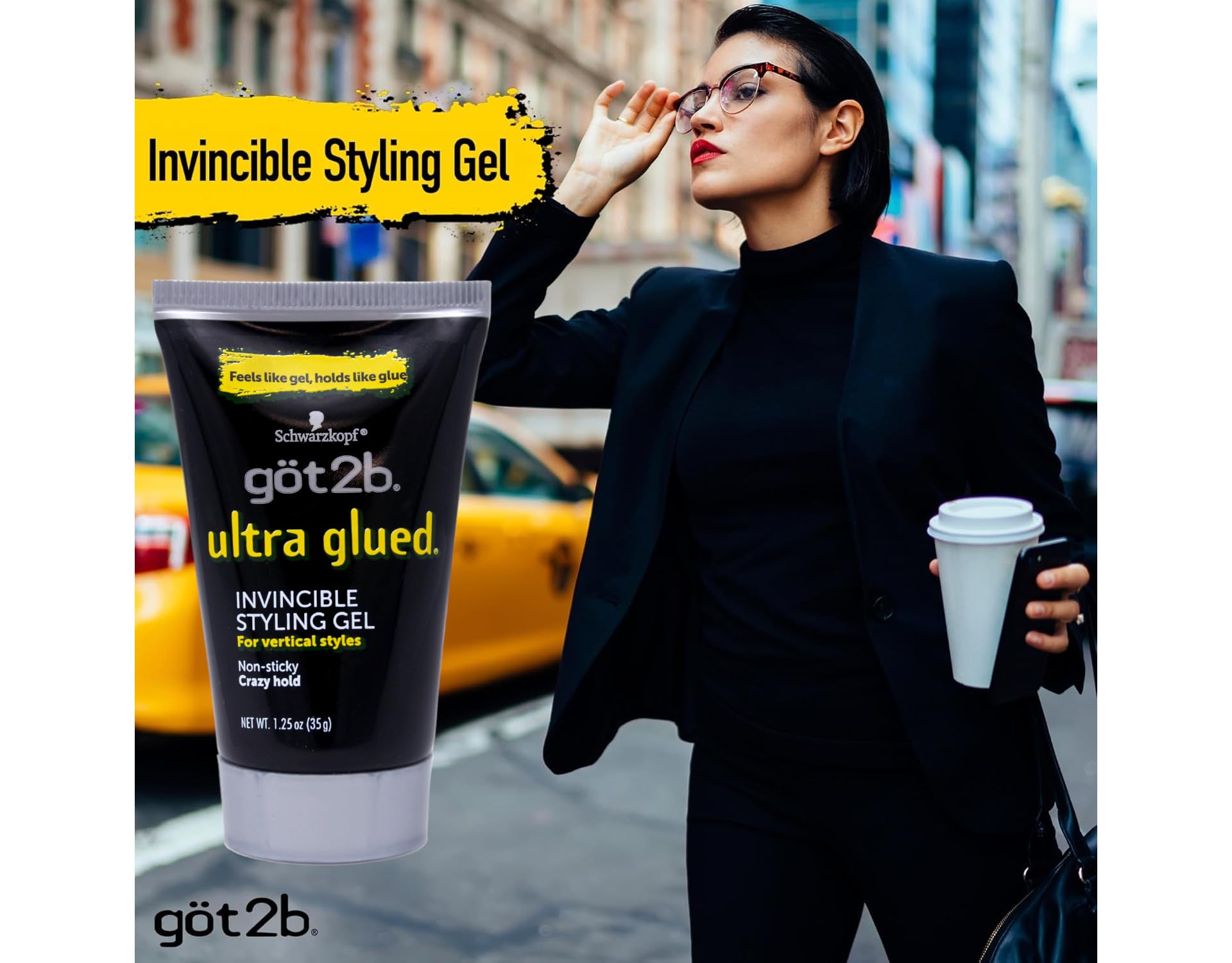 Got2B Ultra Glued Invincible Styling Gel 3-Pack – 1.25 oz Bottles