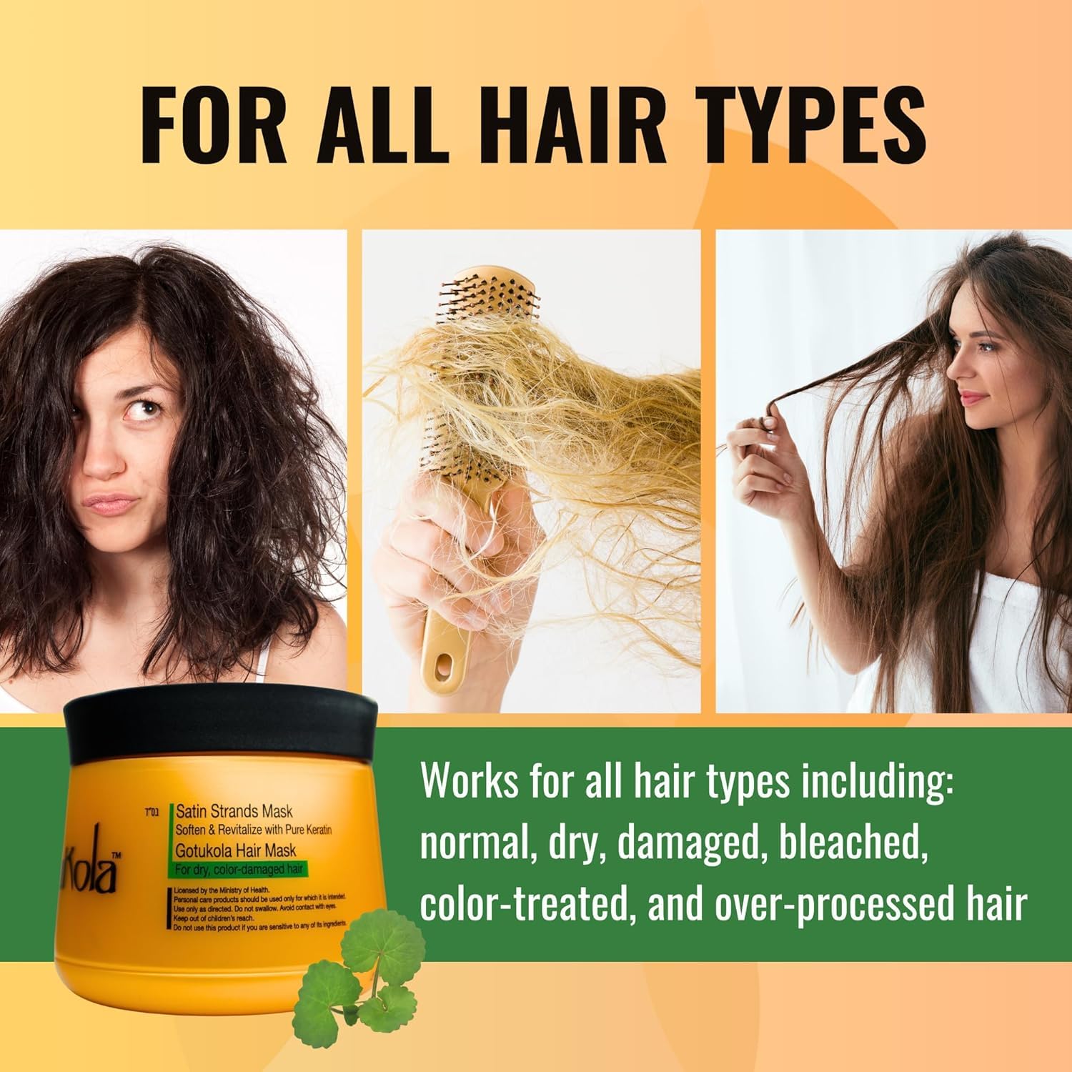 Gotukola Keratin Restorative Hair Mask 500ml | Deep Repair, Hydration & Color-Safe Care