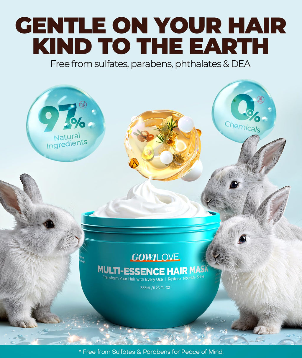 GOWILOVE 5X Penetration Hair Mask with 5 Botanical Oils – HA-Infused Deep Hydration & Dual-Protein Repair