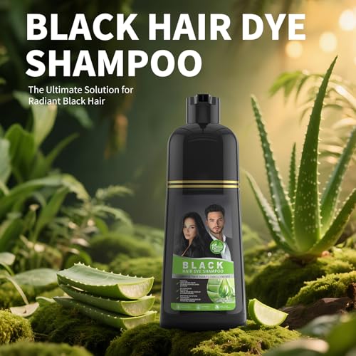 gowwim Black Hair Dye Shampoo – Plant-Based Semi-Permanent Gray Coverage