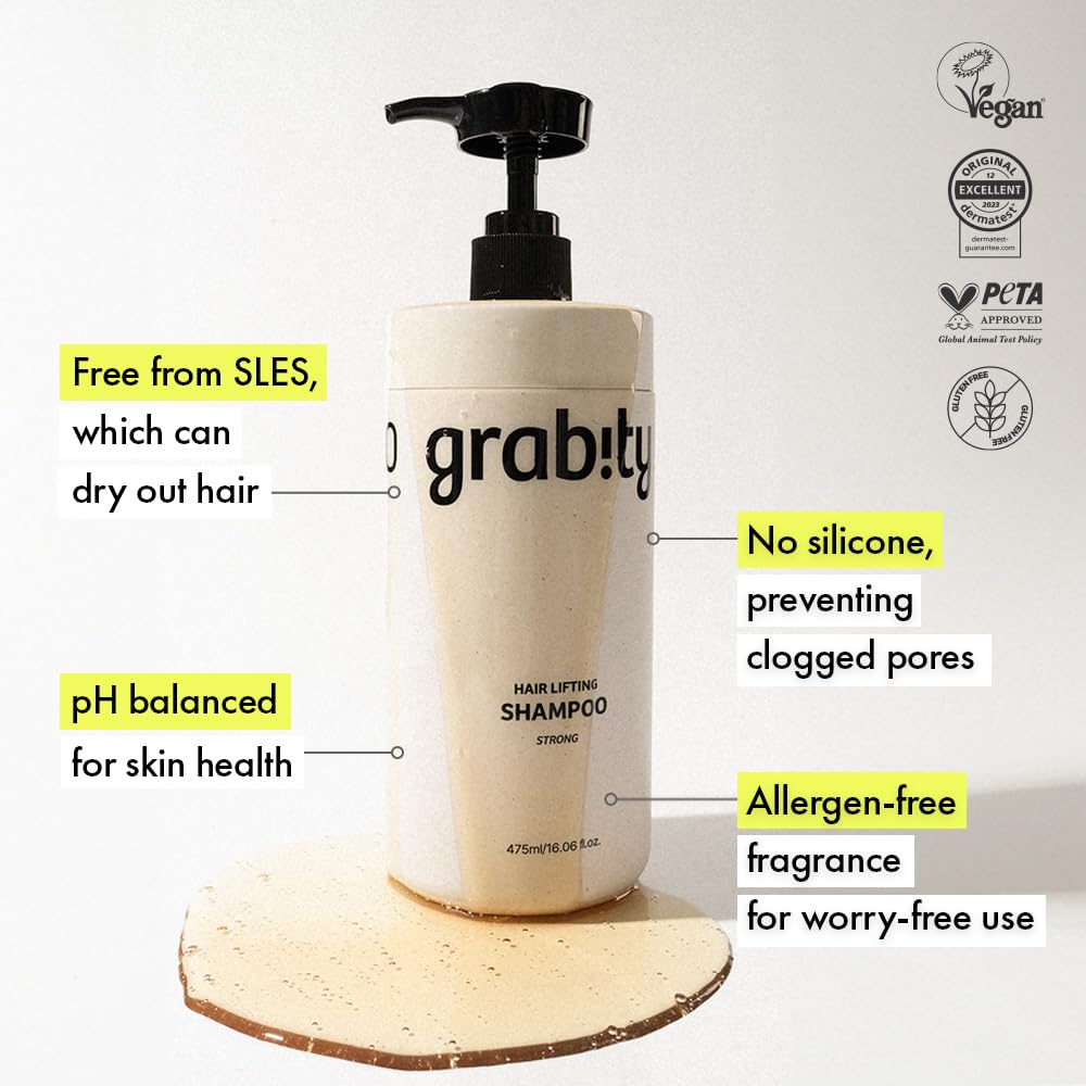Grabityg0.0 Hair Lifting Shampoo Strong – Thickening, Strengthening for Thinning Hair