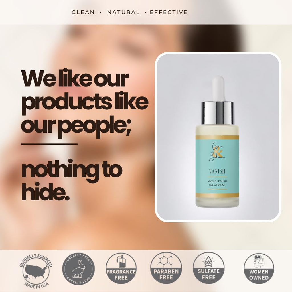 VANISH Clear Skin Serum by Grace & Balance — Plant-Based Spot Treatment