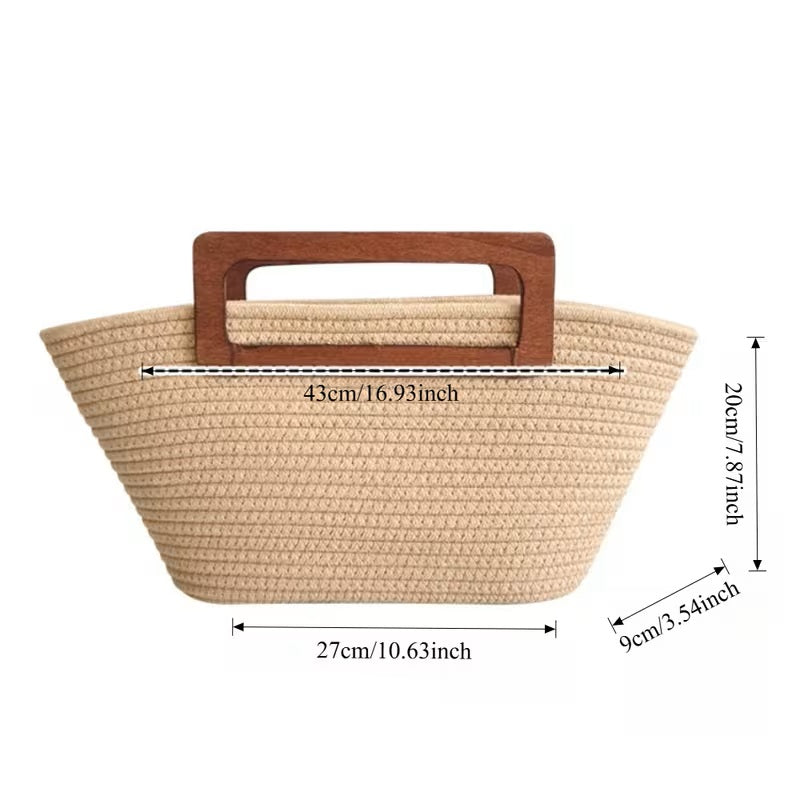 Women's Raffia Tote Bag, Handwoven Bag