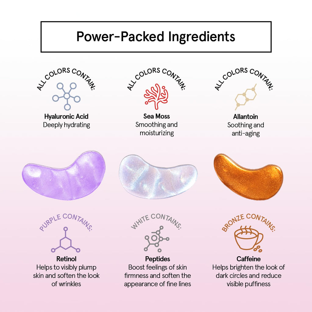 Grace & Stella Under Eye Patches (12 Pairs) – Brighten Dark Circles, Puffiness | Vegan & Cruelty-Free