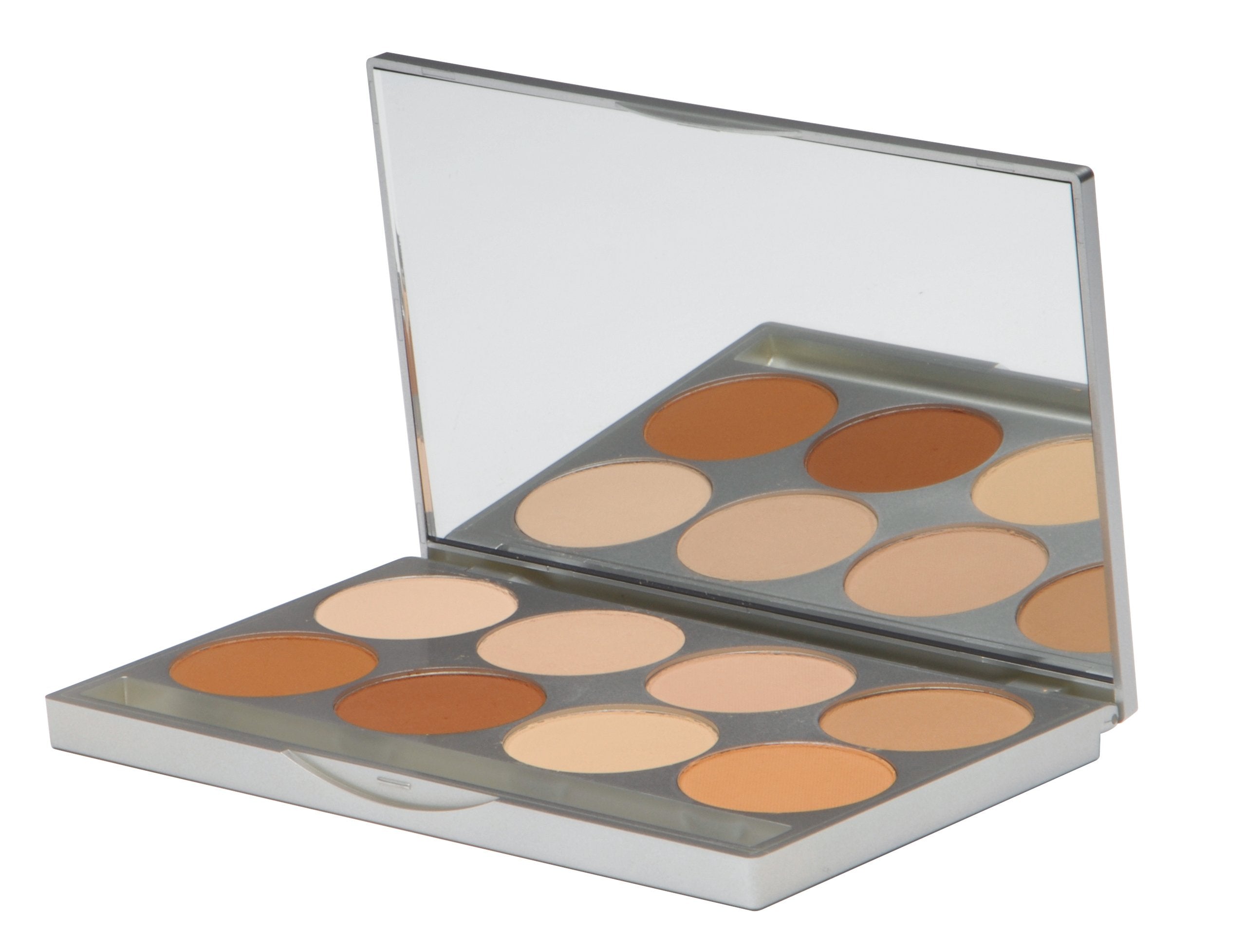 Graftobian HD Pro Powder Foundation Palette – Warm (8-Well) with Mirror