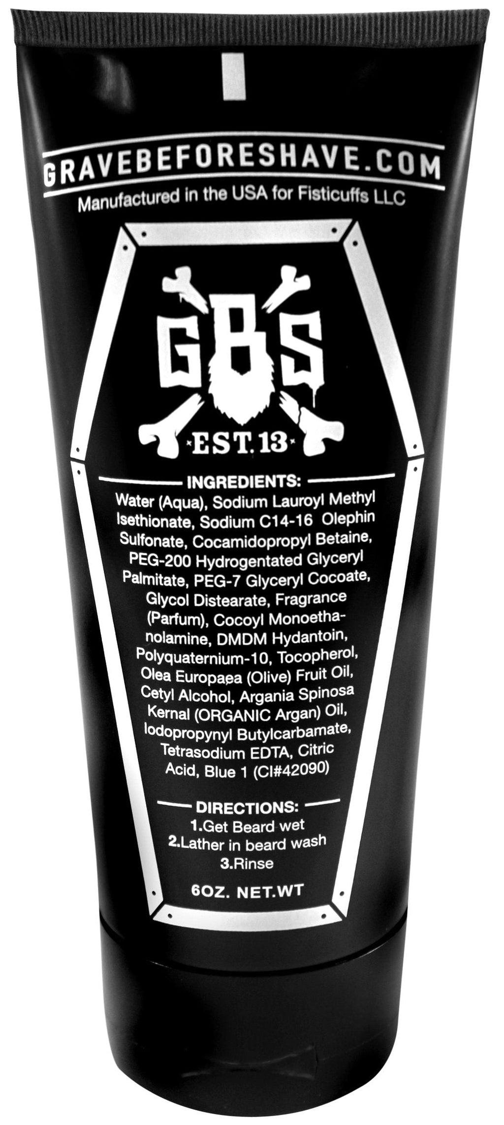 GRAVE BEFORE SHAVE Beard Wash Shampoo 6oz – Hydrating Argan Oil Beard Cleanser